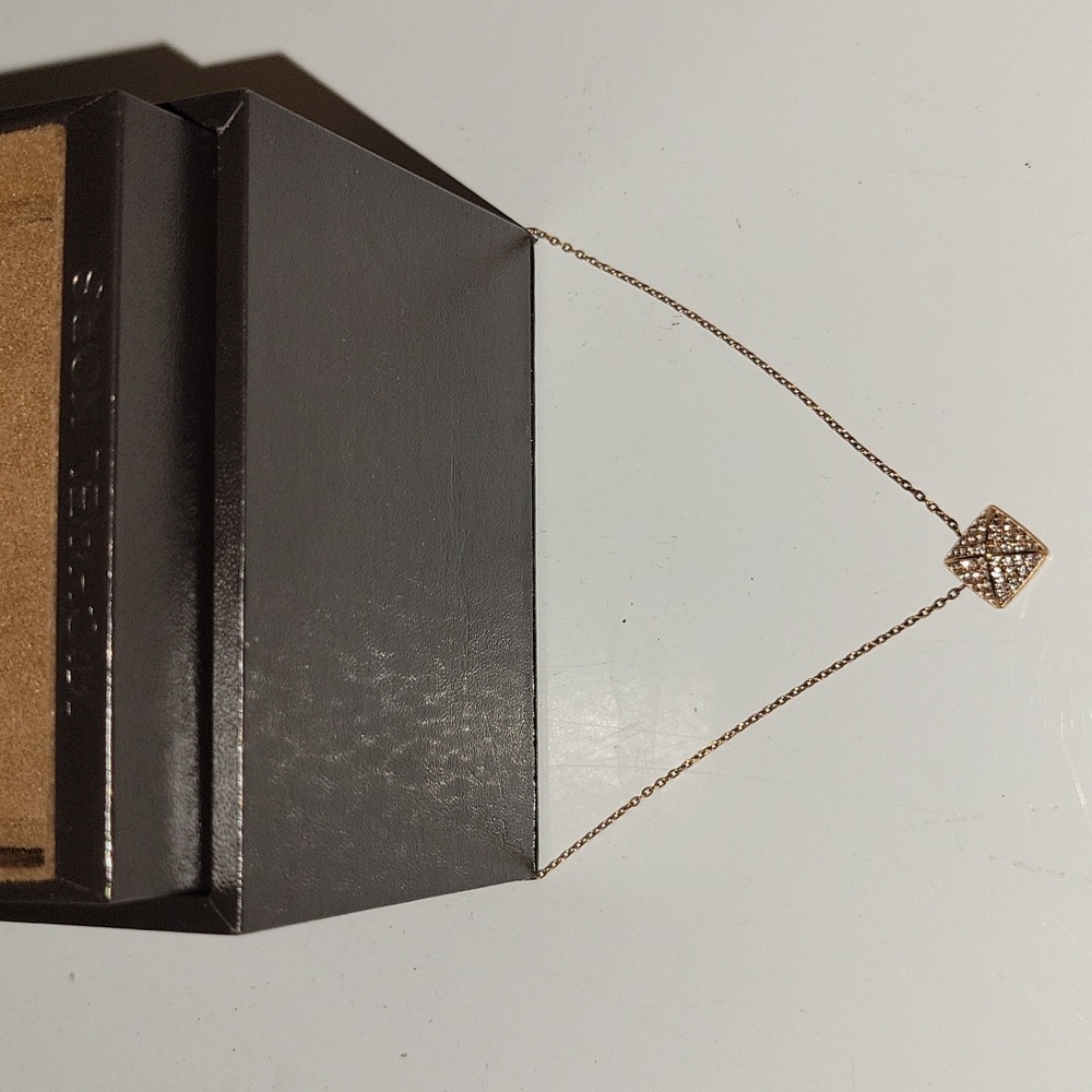 Micheal Kors Rose Gold Pyramid pendant choker